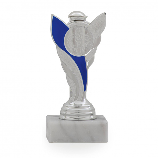 Účastnická cena, výška 12 cm, stříbrná/modrá