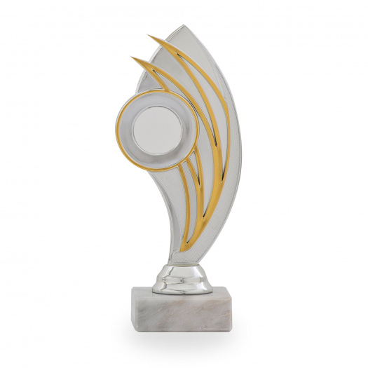 Účastnická cena, výška 17 cm, stříbrná/zlatá