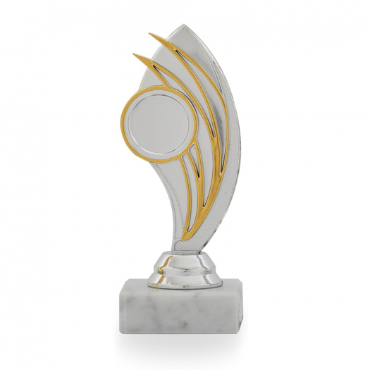 Účastnická cena, výška 14 cm, stříbrná/zlatá