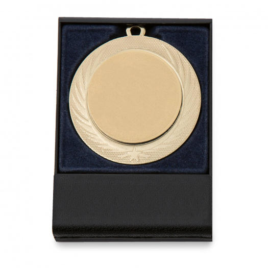Účastnická medaile v etui, 8,5 x 11 cm, zlatá