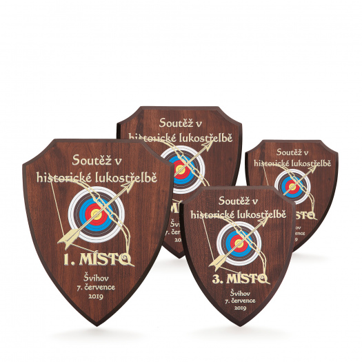 Dřevěná plaketa s plnobarevným tiskem, 130x160mm