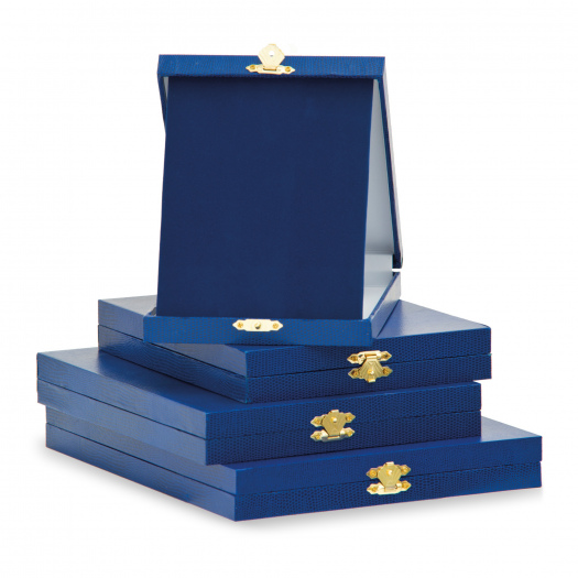 Krabička na plechové plakety, 137x178mm, modrá