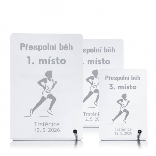 Akrylátová plaketa ekonom s laserovým gravírováním, 80x120mm