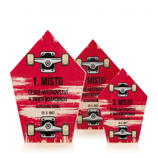 Dřevěná plaketa masiv s plnobarevným potiskem, 100x150mm