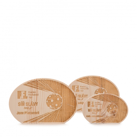 Dřevěná plaketa masiv s laserovým gravírováním, 200x110mm