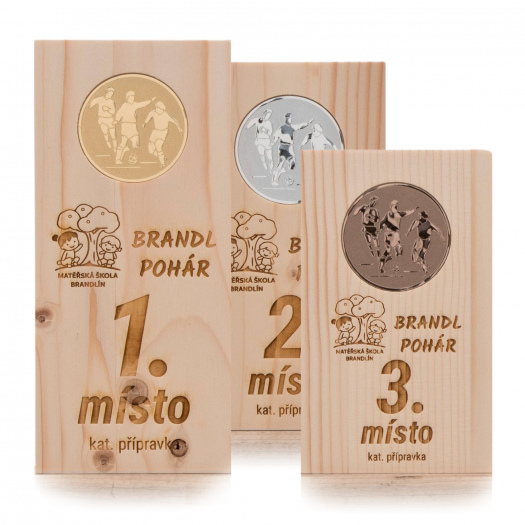 Dřevěná plaketa masiv s laserovým gravírováním, 90x150mm