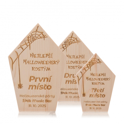 Dřevěná plaketa masiv s laserovým gravírováním, 100x150mm