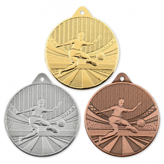 Fotbalová medaile, 50 mm, zlatá