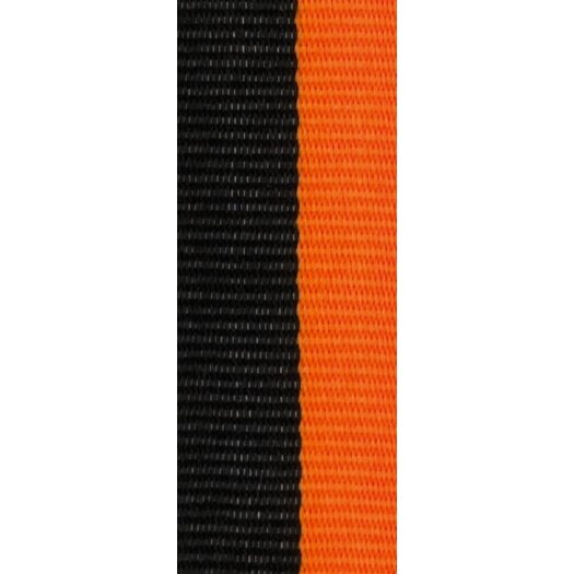 Stuha na medaili, černooranžová