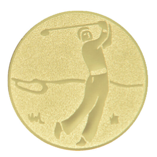 Emblém golf, pr. 25 mm, zlato