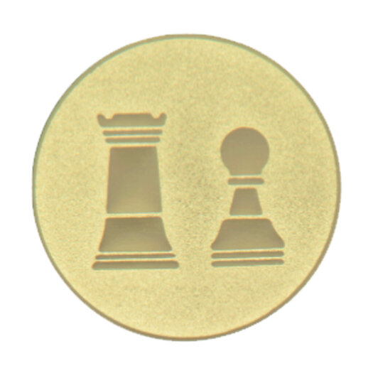 Emblém šachy, pr. 25 mm, zlato