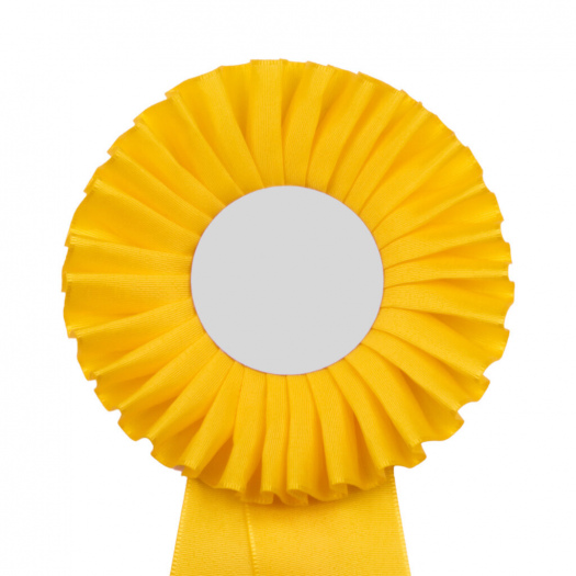 Kokarda jednořadá STANDARD, průměr 11 cm, žlutá