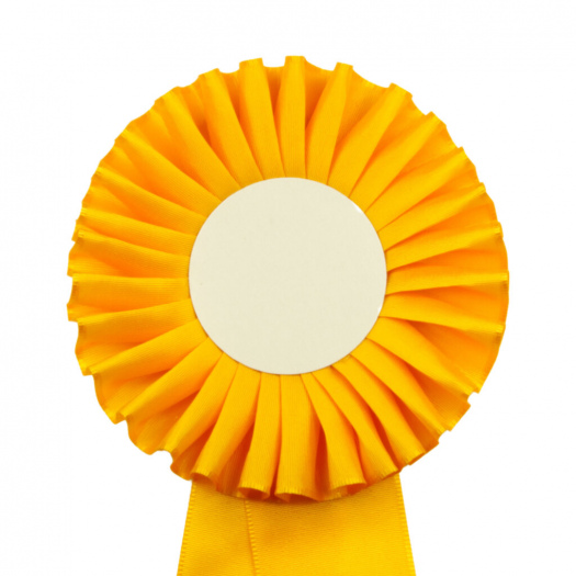 Kokarda jednořadá STANDARD, průměr 11 cm, oranžová