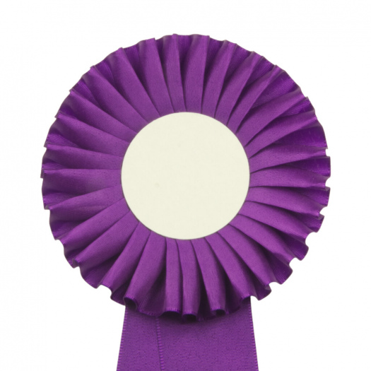 Kokarda jednořadá STANDARD, průměr 11 cm, fialová