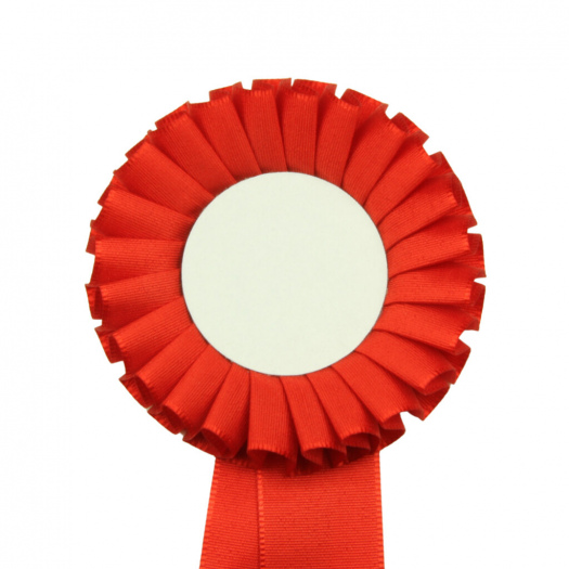 Kokarda jednořadá STANDARD, průměr 8 cm, červená
