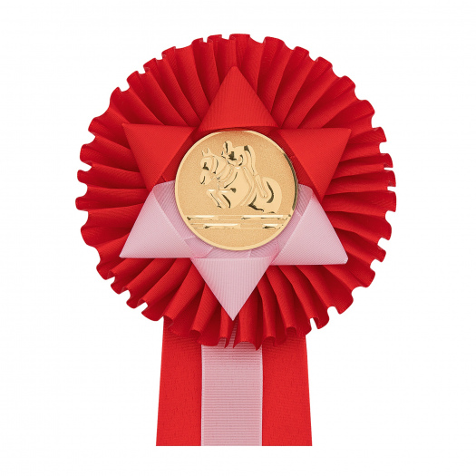 Kokarda dvouřadá KYTIČKA, průměr 13 cm