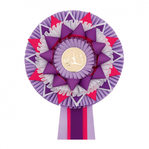 Kokarda pětiřádá HVĚZDA zdobená, průměr 20 cm