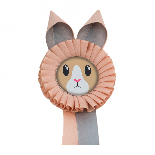 Kokarda jednořadá ZAJÍČEK, průměr 11 cm